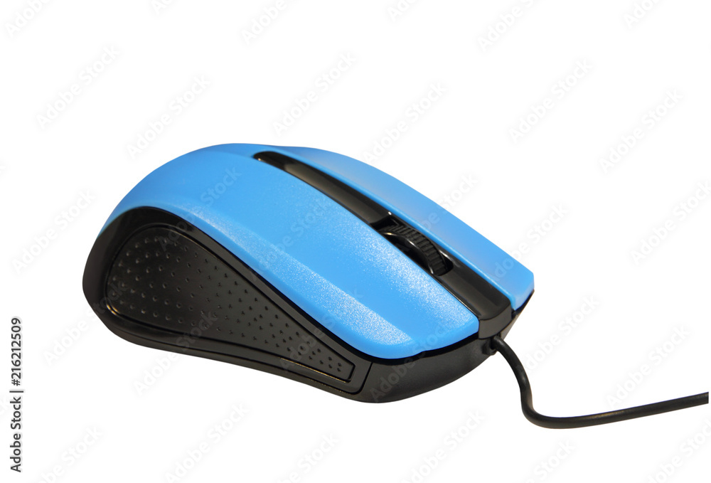 Blue and black Computer mouse isolated on white background. Blue and black Computer mouse isolated on white background.