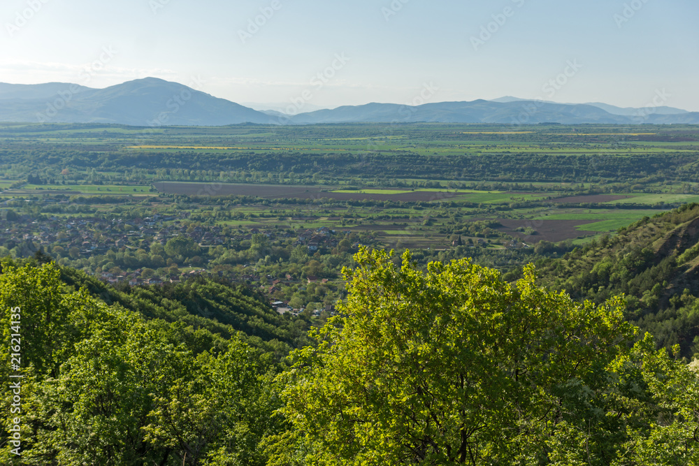 Amazing Spring Landscape near rock formation Stob pyramids, Rila Mountain, Kyustendil region, Bulgaria Amazing Spring Landscape near rock formation Stob pyramids, Rila Mountain, Kyustendil region, Bulgaria