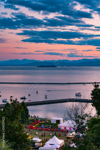 Sunset over Lake Champlain, Vermont