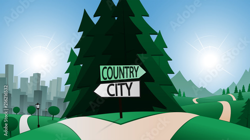 Road Junction and Country or City Direction Signs
