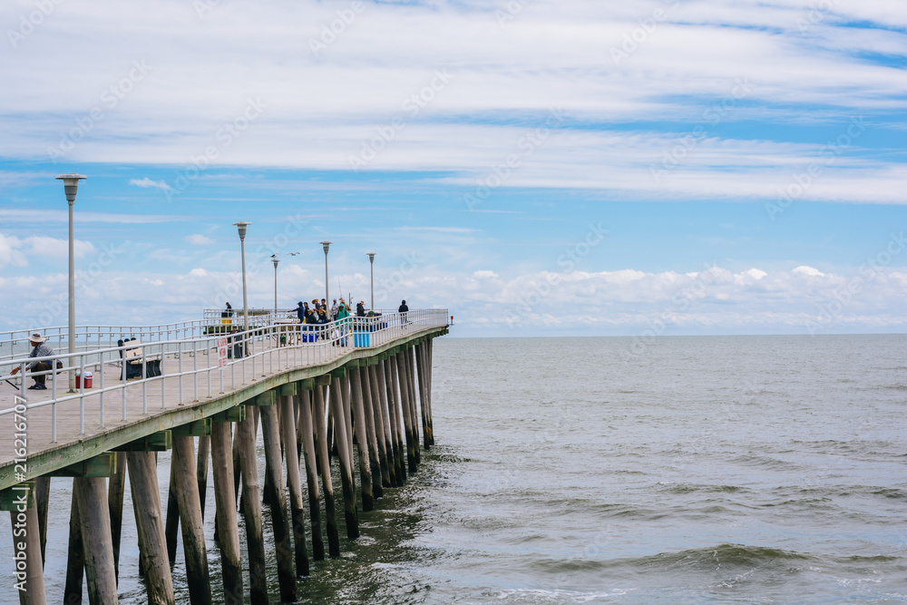 The fishing pier over the Atlantic Ocean, in Ventnor City, New Jersey The fishing pier over the Atlantic Ocean, in Ventnor City, New Jersey
