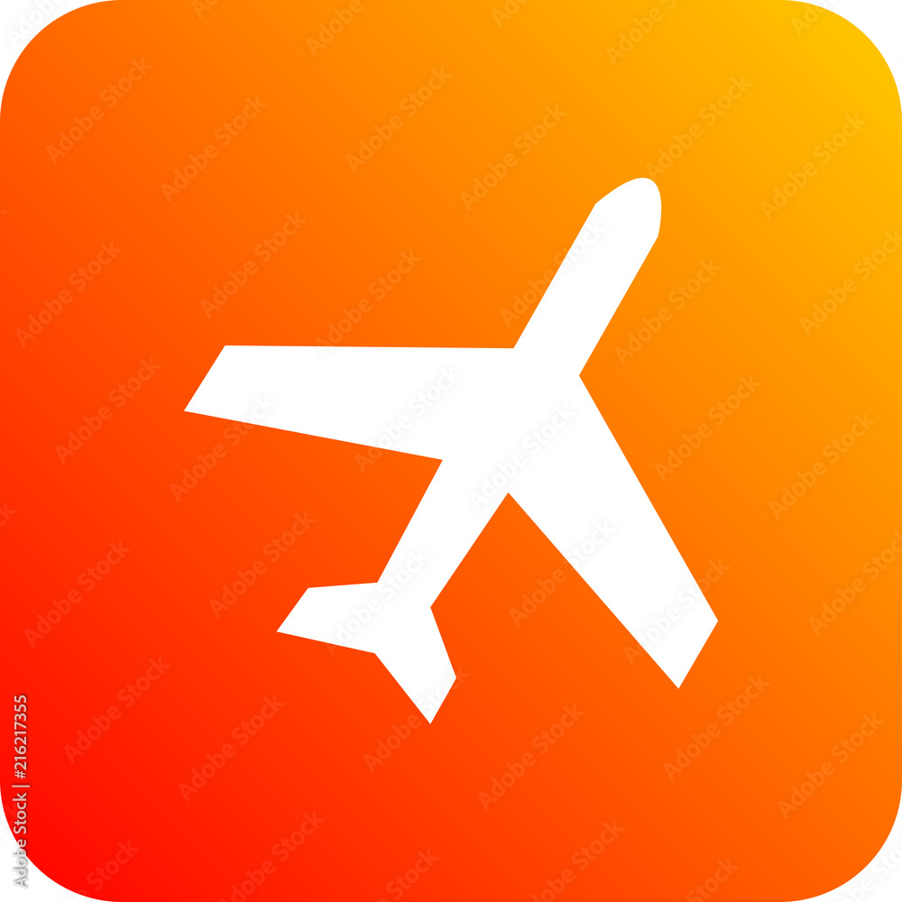 Bonito icono colorido para negocios y web con avión Bonito icono colorido para negocios y web con avión