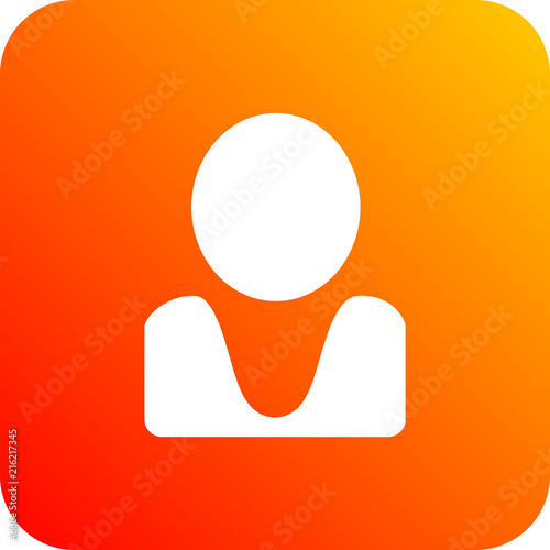 Bonito icono colorido para negocios y web con persona