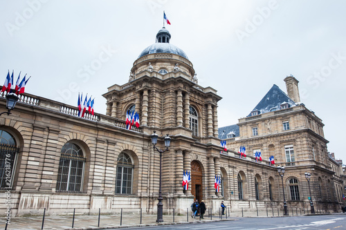 The Senate of France located at the  Luxembourg Palace in the 6th arrondissement of Paris photo