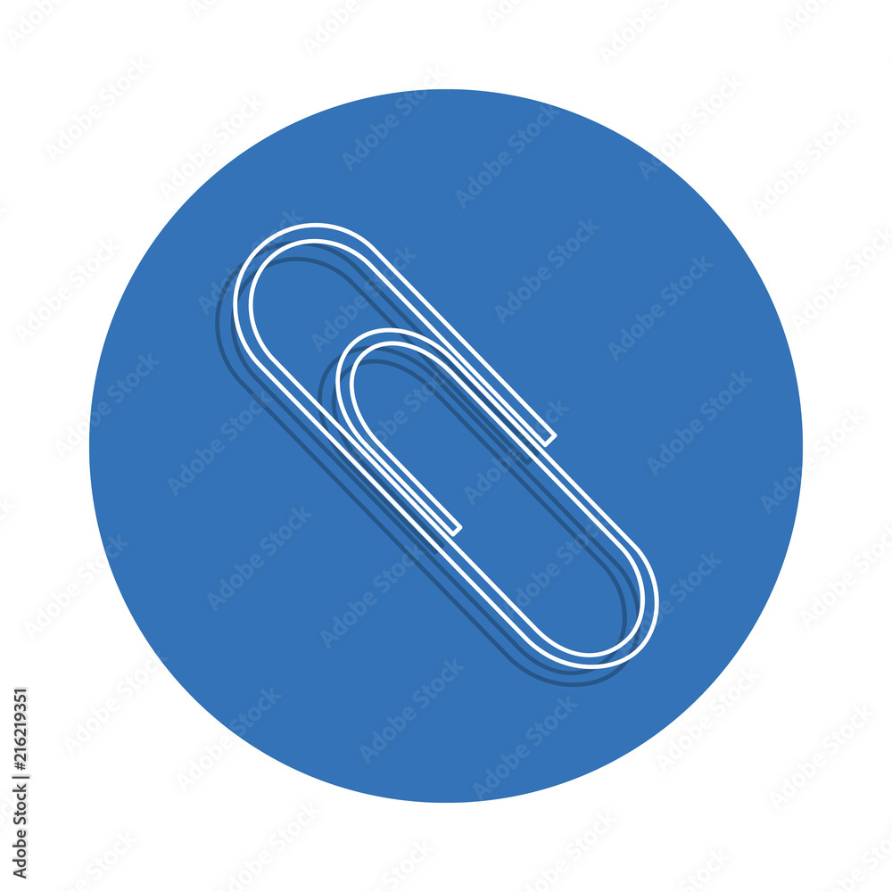 paper clip badge icon. Element of education for mobile concept and web apps icon. Thin line icon with shadow in badge for website design and development, app development paper clip badge icon. Element of education for mobile concept and web apps icon. Thin line icon with shadow in badge for website design and development, app development