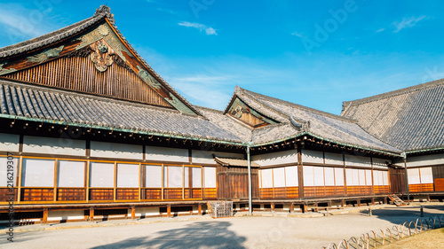 Nijo castle, Japanese old traditional architecture in Kyoto, Japan photo