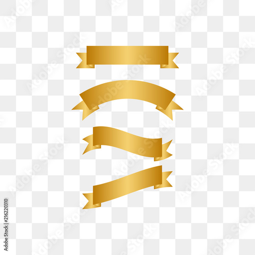 Illustration of golden ribbon