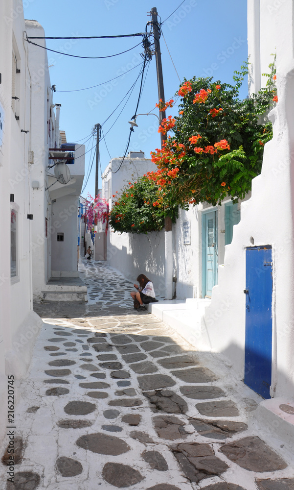 Naklejka premium White houses Mykonos