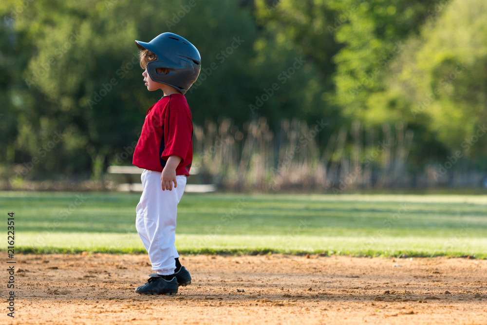 Youth Baseball Boy on Base