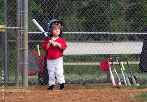 Young Child Playing Baseball