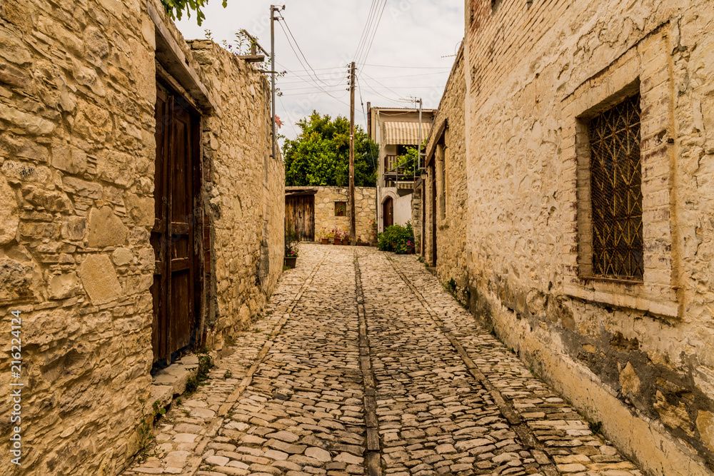 A view in the traditional village of Lania in cyprus.