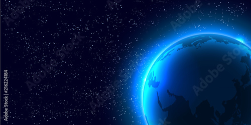 地球　夜空　宇宙　背景