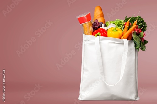 Bag full of groceries