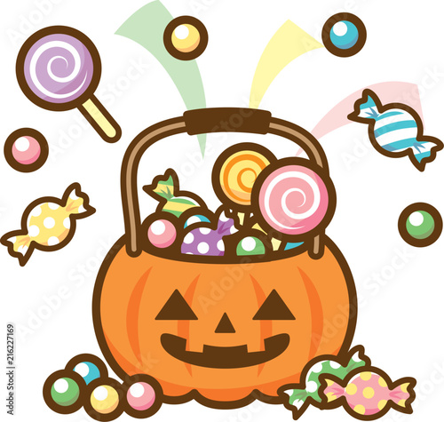 ハロウィン　お菓子　バケツ