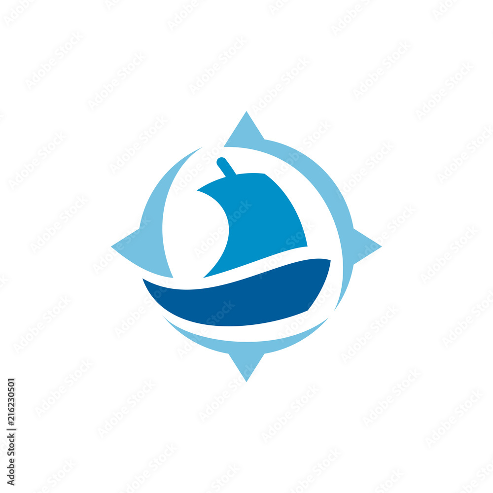 Ship and Compass Logo