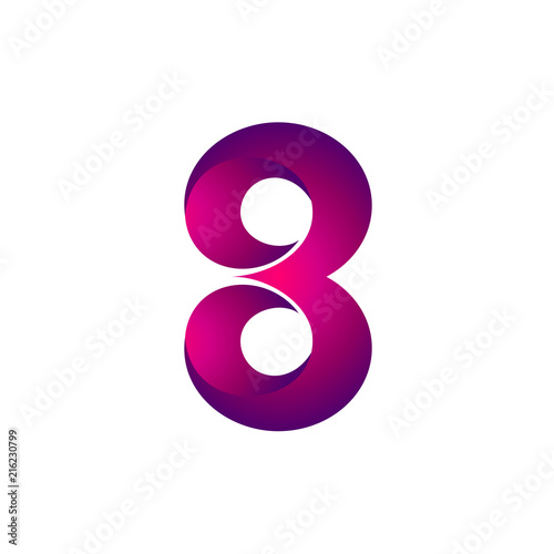 Number 3 and Number 8 Template Logo, Number 38 Logo