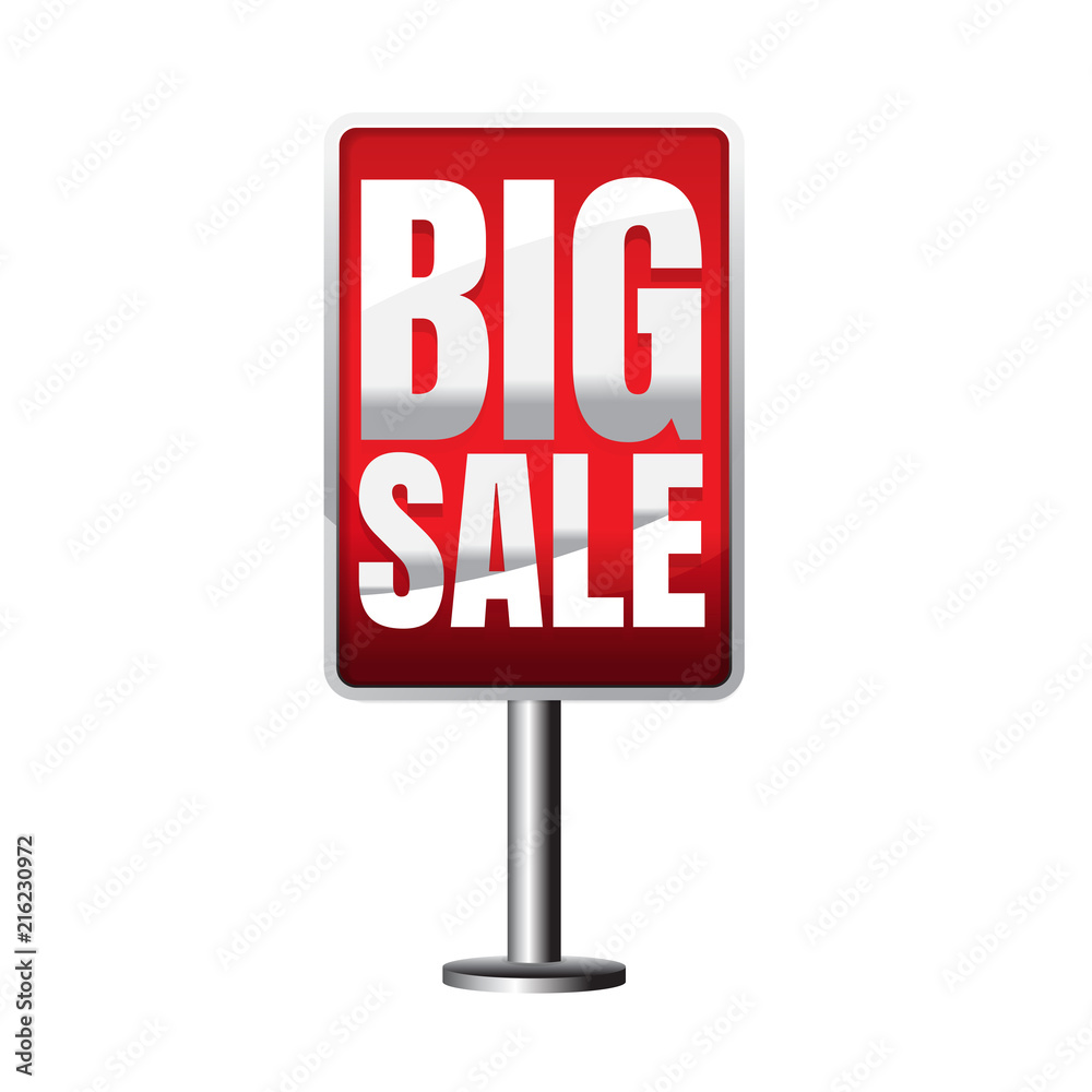 Big Sale red. banner. Business. marketing. on white background Big Sale red. banner. Business. marketing. on white background