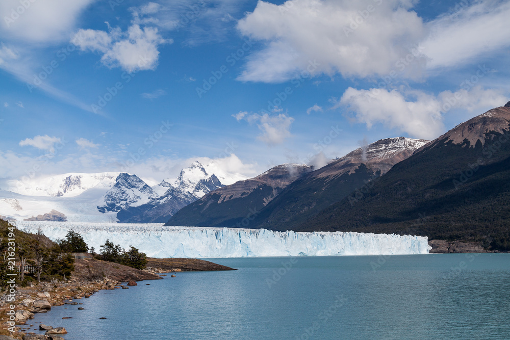 Wide angle of the glacier