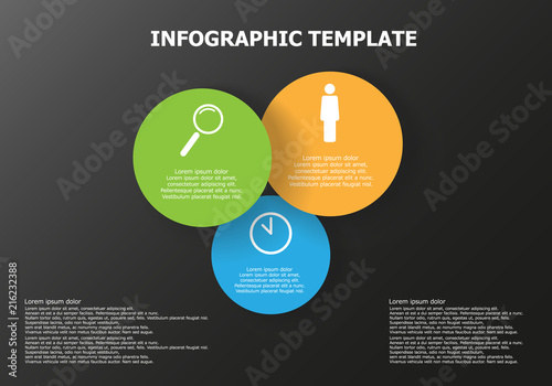 Vector infographic template with color icons