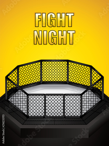 MMA octagon cage