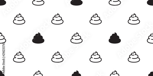 Poo Seamless pattern vector Cartoon isolated doodle illustration wallpaper tile background photo