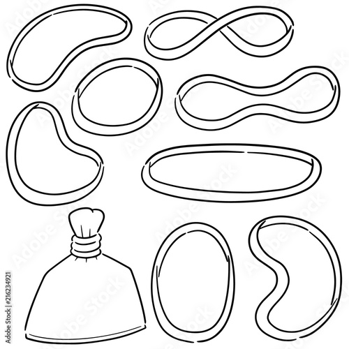vector set of rubber band