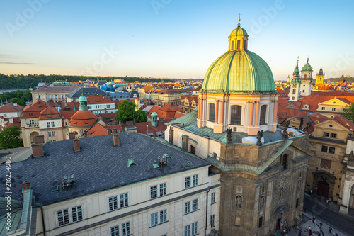 Old town of Prague skyline in Czech Republic