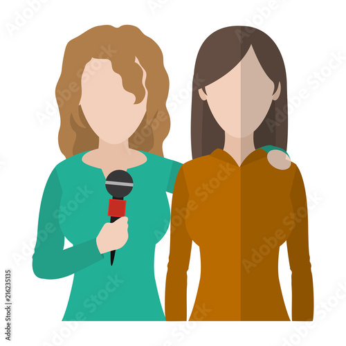 women reporters partner news conference