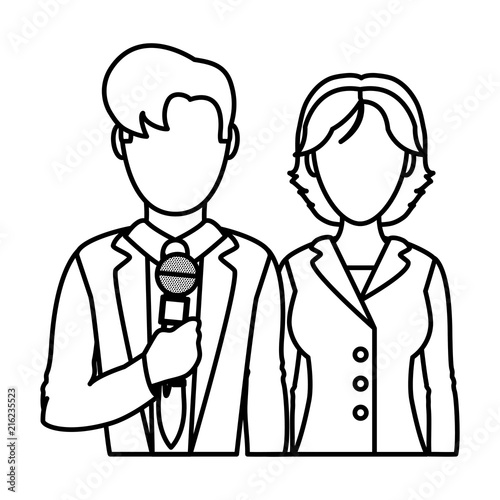 line man and woman partner reporters information
