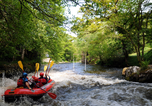 White Water Rafting In Snowdonia, North Wales.
