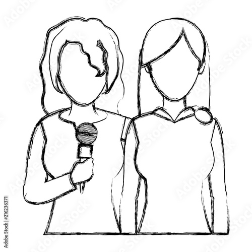 grunge women reporters partner news conference