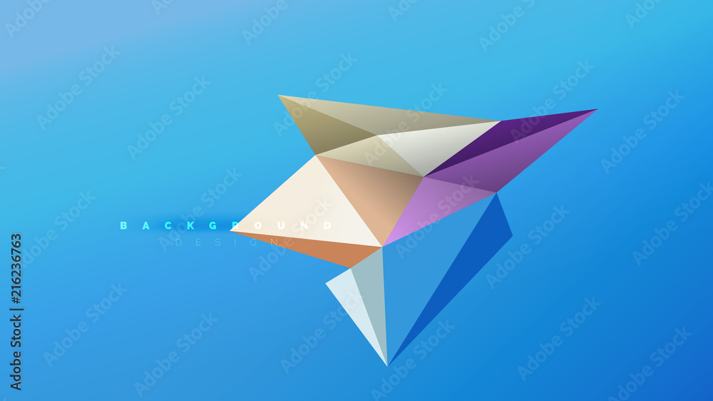 Abstract background - geometric origami style shape composition, triangular low poly design concept. Colorful trendy minimalistic illustration Abstract background - geometric origami style shape composition, triangular low poly design concept. Colorful trendy minimalistic illustration