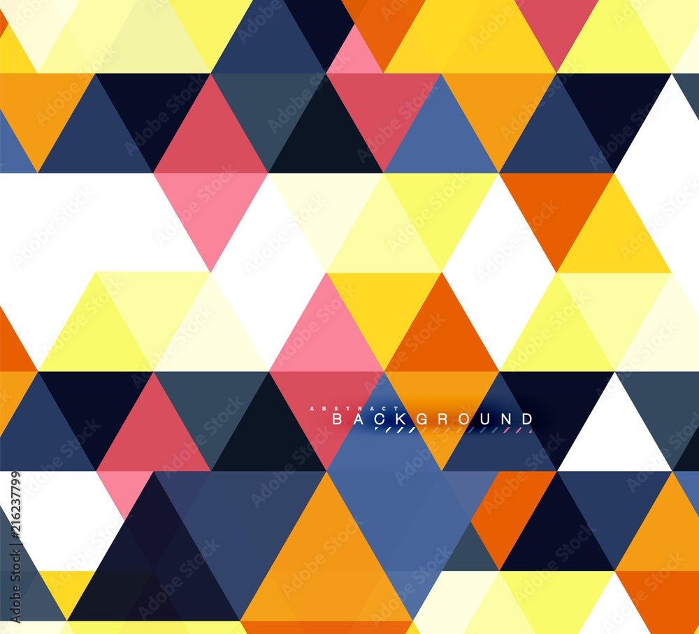 Multicolored triangles abstract background, mosaic tiles concept Multicolored triangles abstract background, mosaic tiles concept