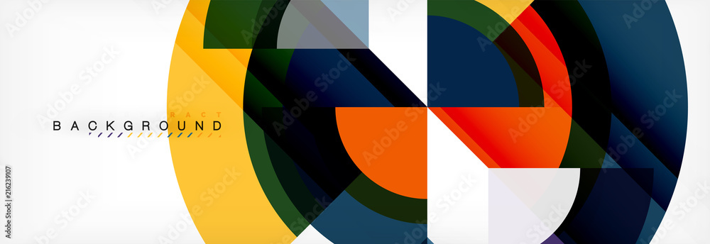 Obraz premium Vector circular geometric abstract background