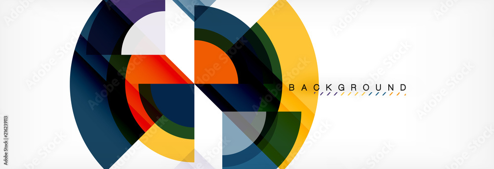 Vector circular geometric abstract background Vector circular geometric abstract background