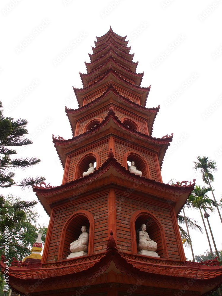 Chua tran quoc Temple near Ho Tay Lake in Hanoi, Vietnam., 29th November 2012.