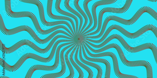 graphic banner with a wavy star pattern in blue