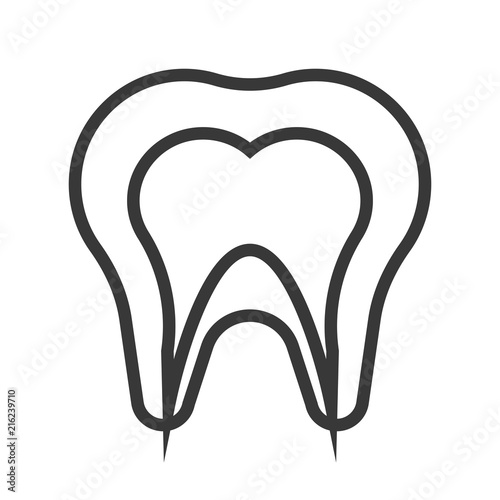 tooth, healthcare and medical related line icon