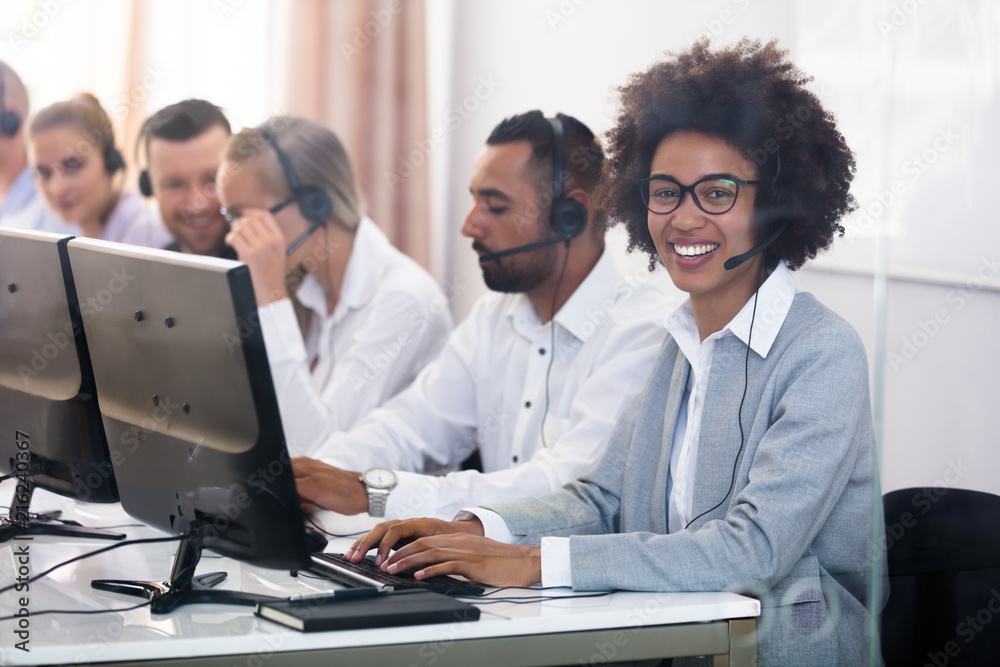 Portrait Of A Female Customer Service Executive Portrait Of A Female Customer Service Executive