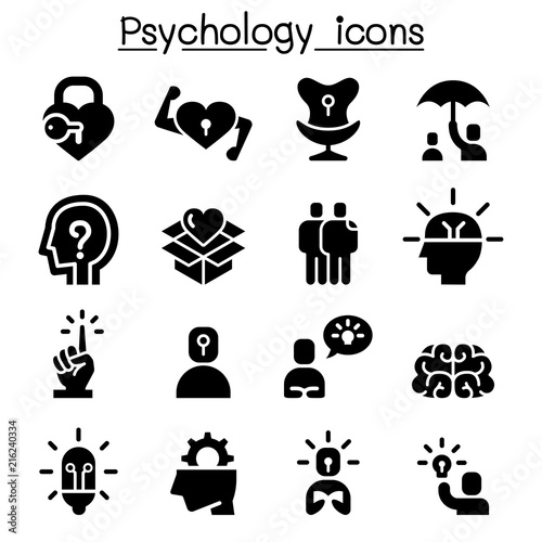 Psychology icon set