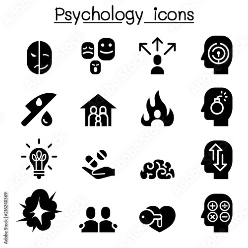 Psychology icon set