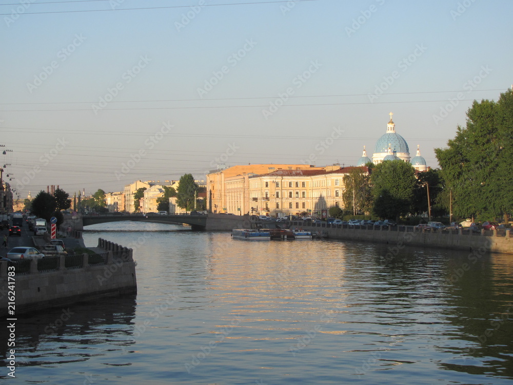 A walk along the rivers and canals of Petersburg, the landscape