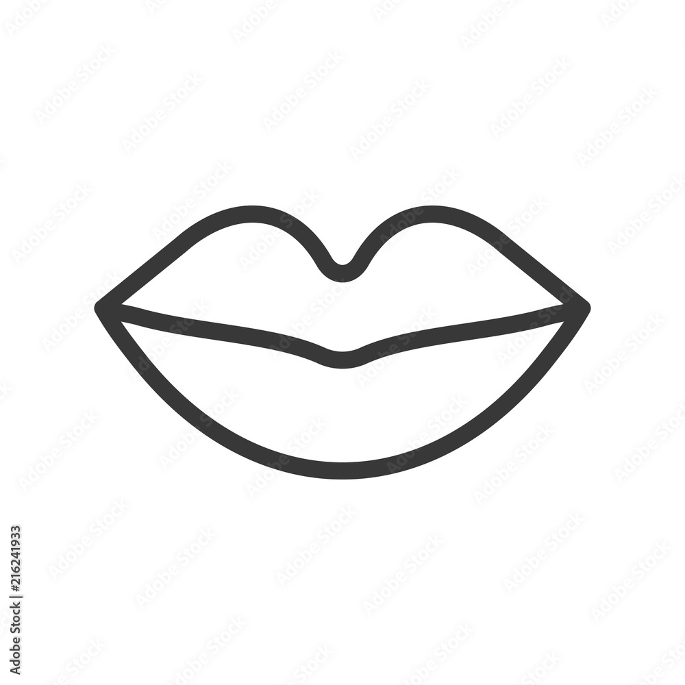 mouth simple outline icon, organ related mouth simple outline icon, organ related