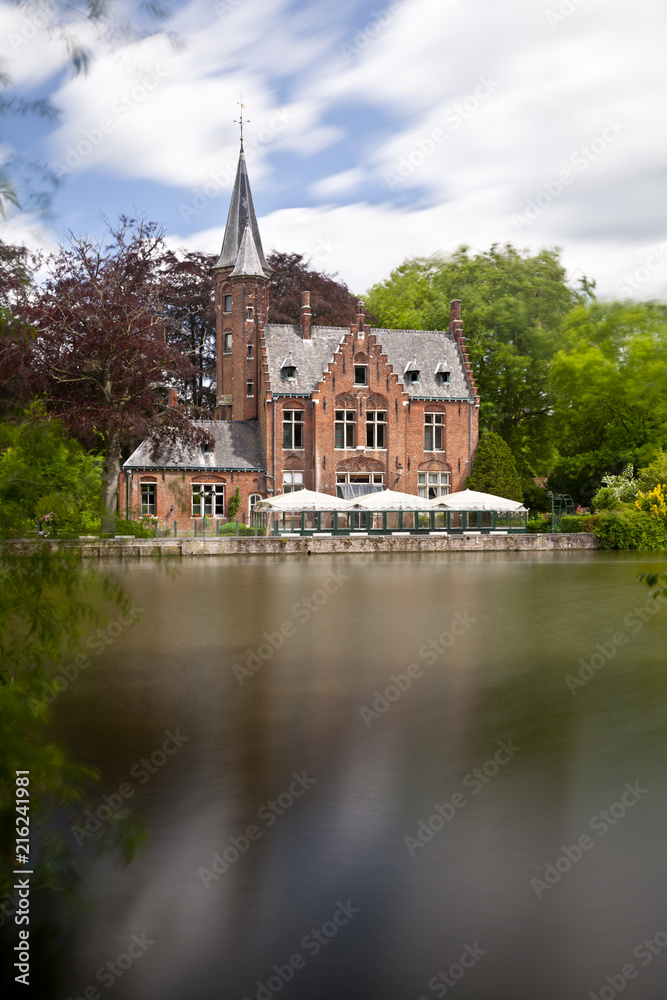 Minnewater House In Bruges, Belgium