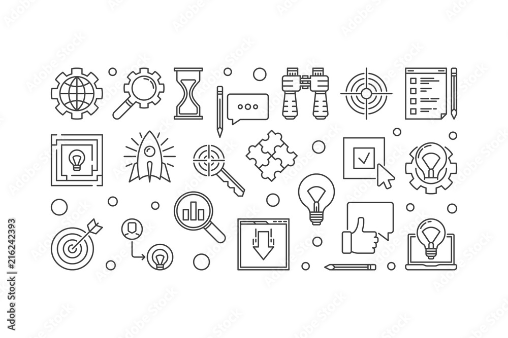 Research outline vector minimal horizontal banner Research outline vector minimal horizontal banner