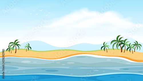 A beautiful beach landscape