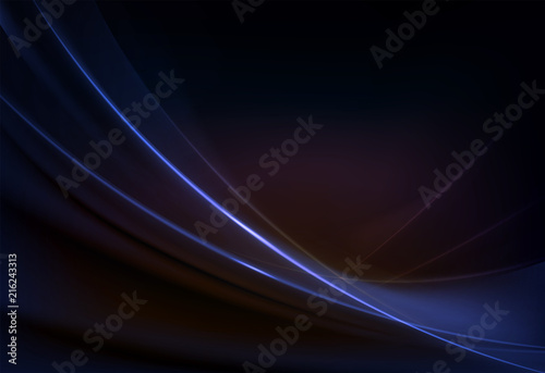 Elegant dark background of blue, purple hues with white smooth strips.