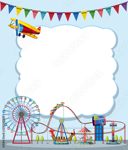 Template frame with carnvial theme
