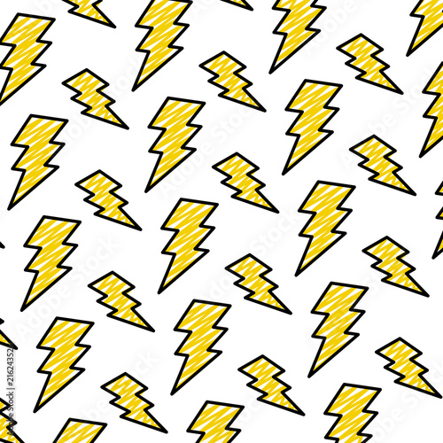 doodle electric thunder darger symbol background