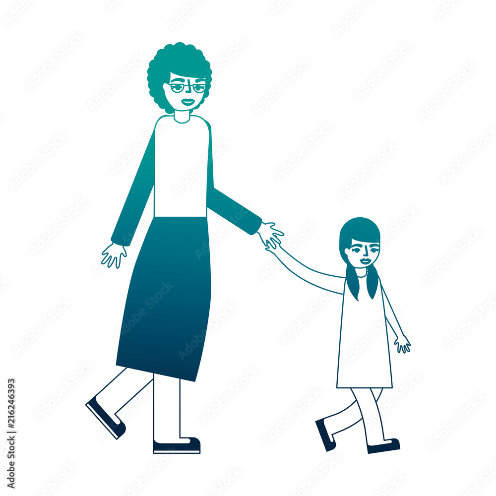 grandmother holding hand granddaughter walking grandmother holding hand granddaughter walking